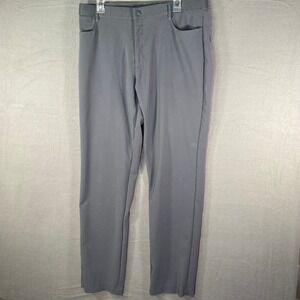 Alfani‎ Dress Pants Mens Large 34x31 Gray Stretch Flat Front Casual Office